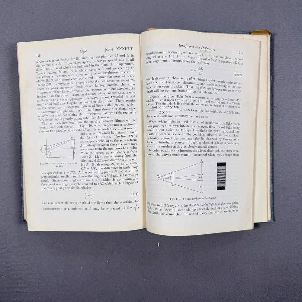 Hausmann Slack Physics Hardcover 1955 Third Edition 11th Printing Science Text
